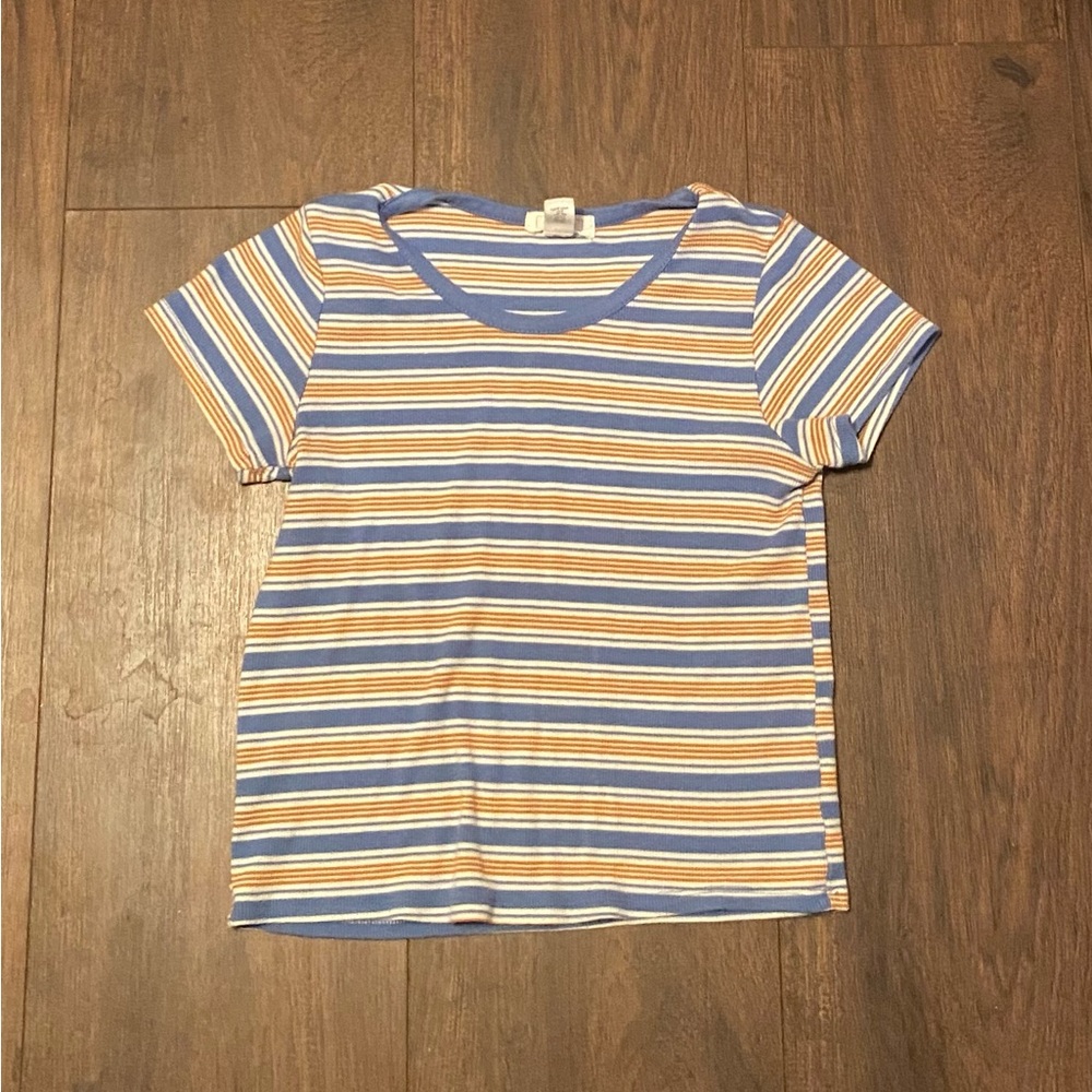 This is a striped brown and blue top and white! Originally bought at Tilly’s!